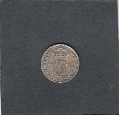 Beschrijving: 3 Pence EDWARD V